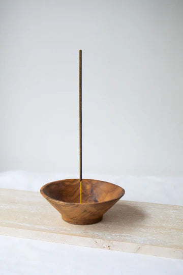 ZEN BOWL - TEAK WOOD INCENSE HOLDER