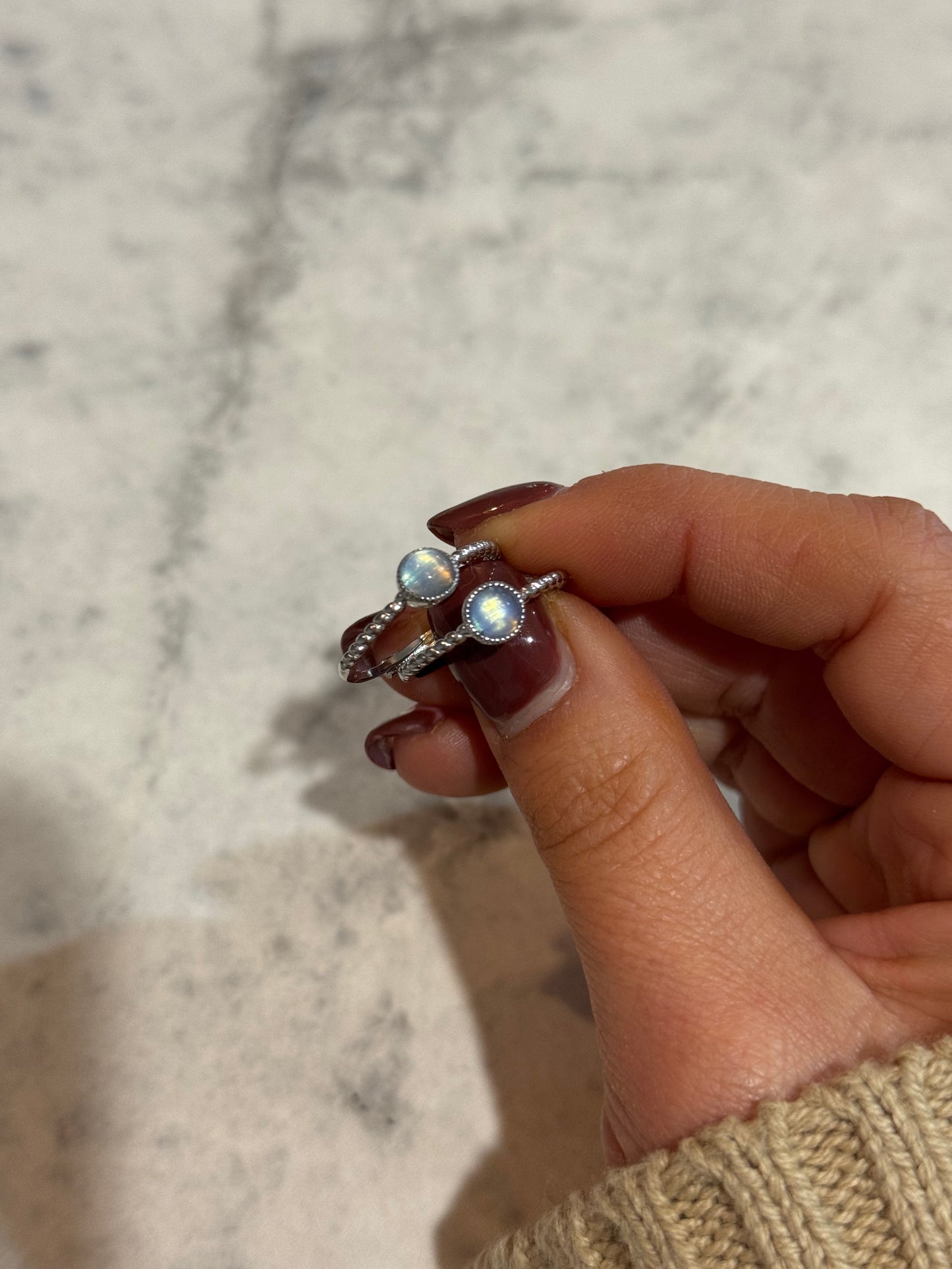 Adjustable Crystal Rings