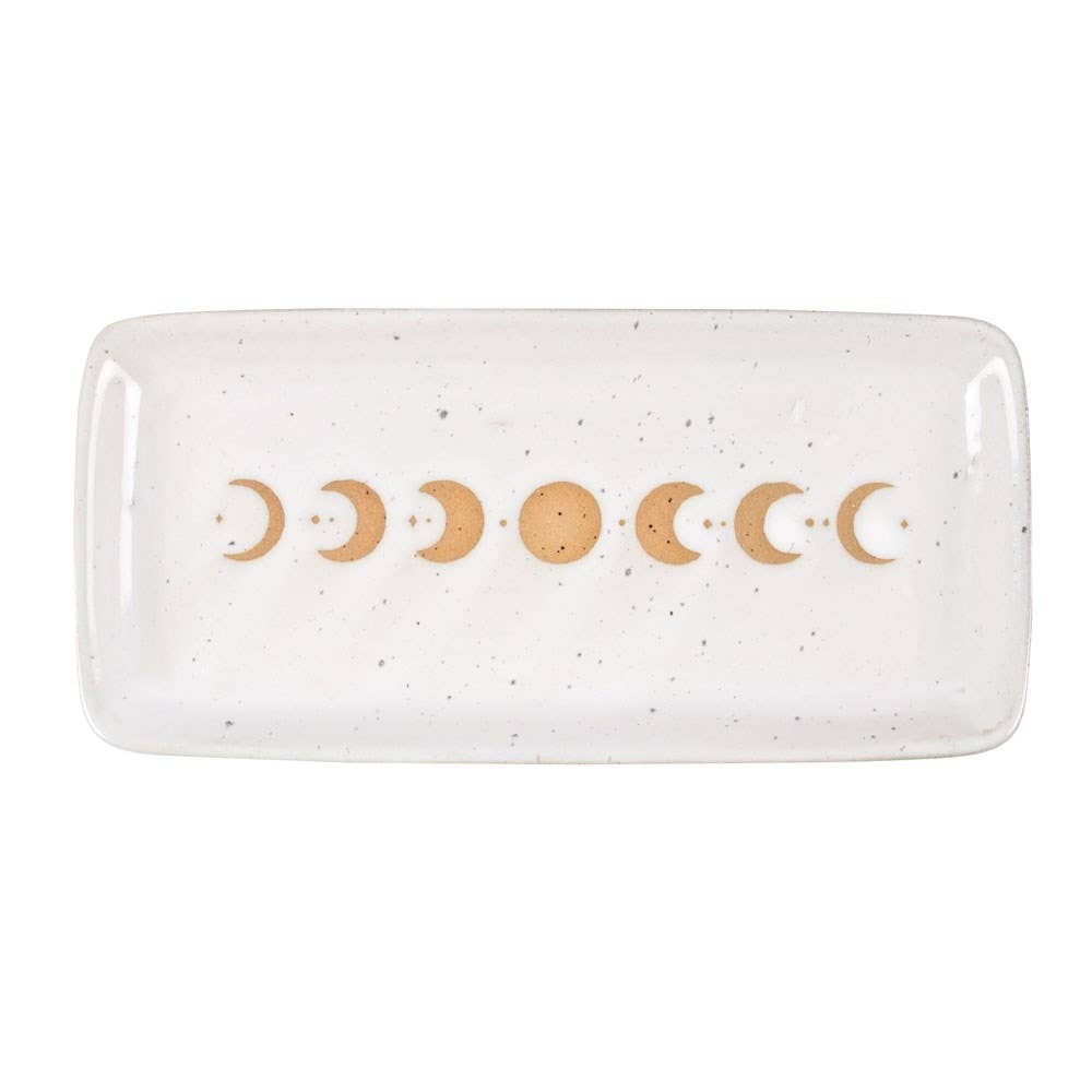 Moon phase ceramic trinket tray