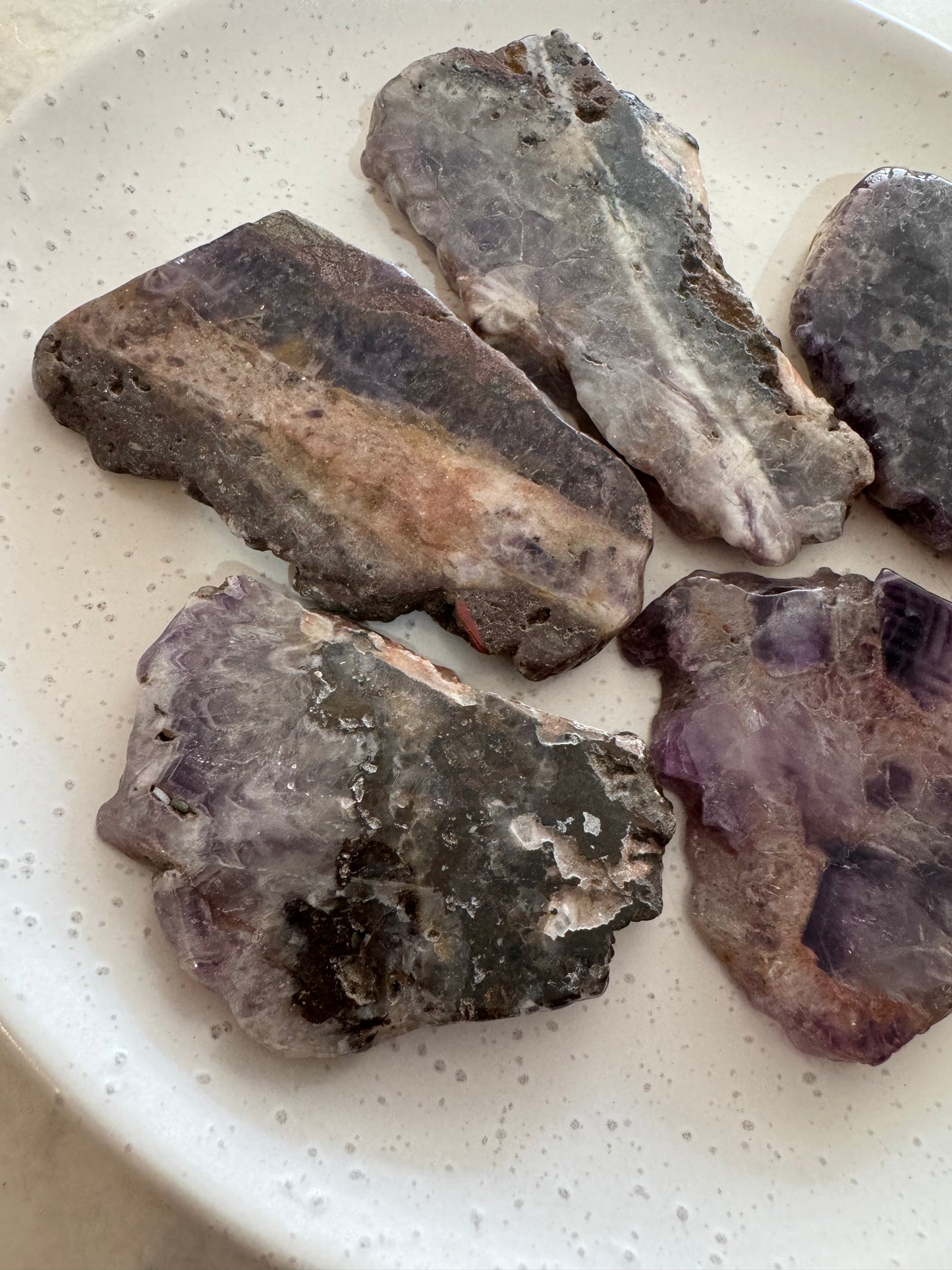 Chevron Amethyst Polished Slice