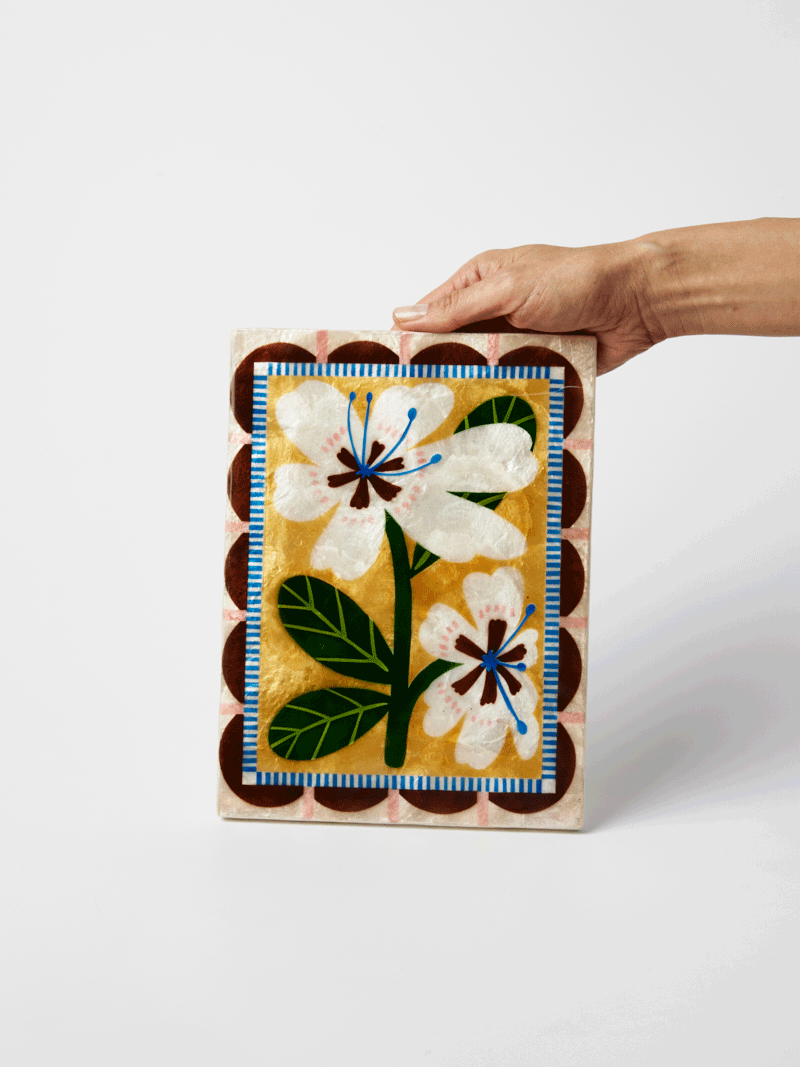 JONES & CO BLOOM NOUVEAU WHITE RECTANGLE