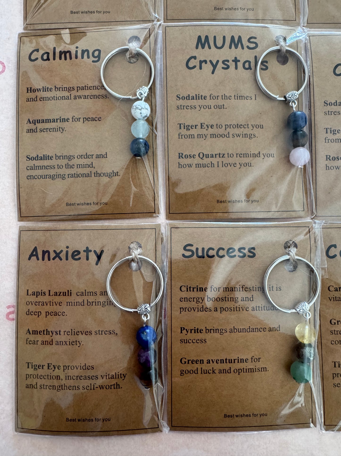Crystal Bead Keyrings
