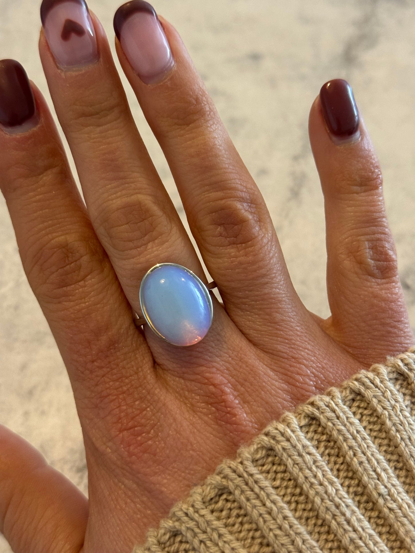 Adjustable Crystal Rings