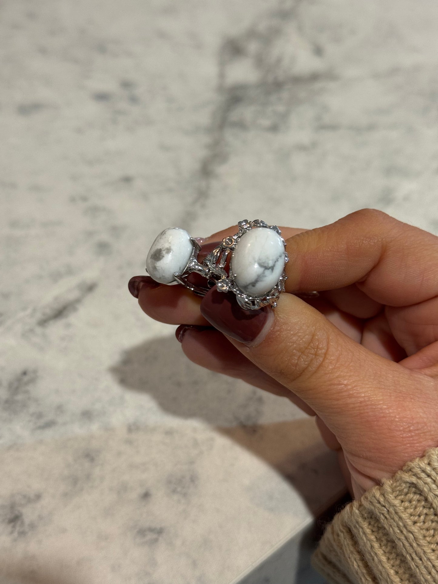 Adjustable Crystal Rings