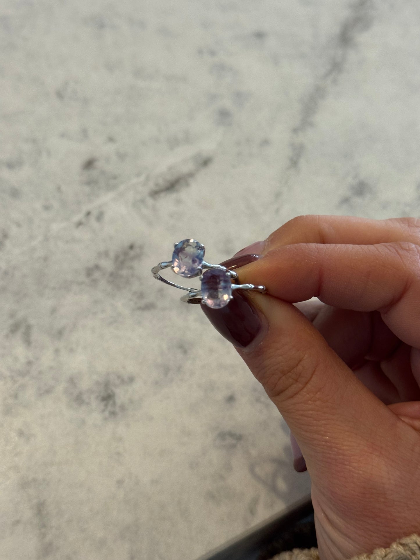 Adjustable Crystal Rings