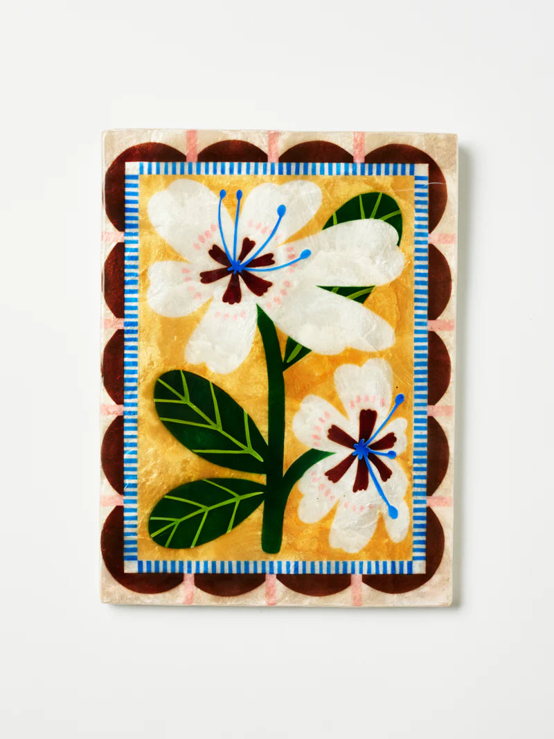 JONES & CO BLOOM NOUVEAU WHITE RECTANGLE