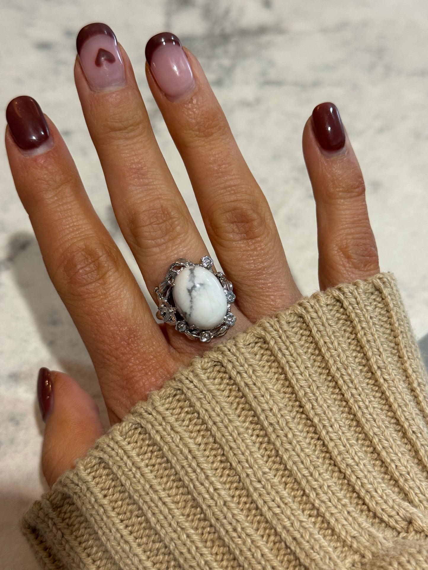 Adjustable Crystal Rings