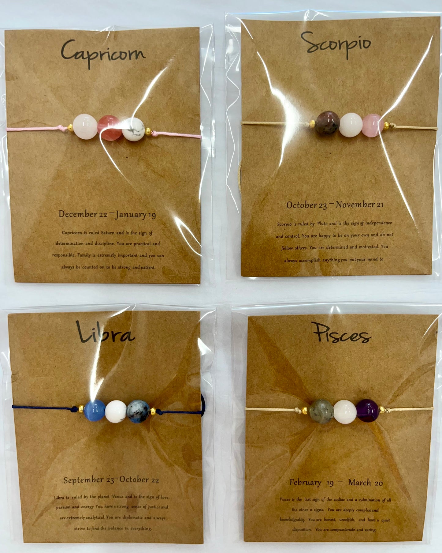 Star sign bracelets