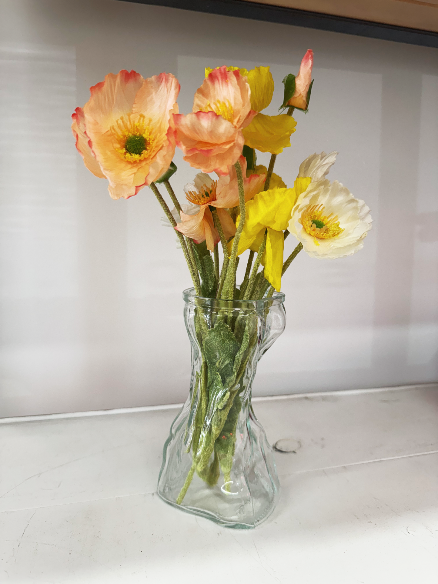 Glass paper bag vase