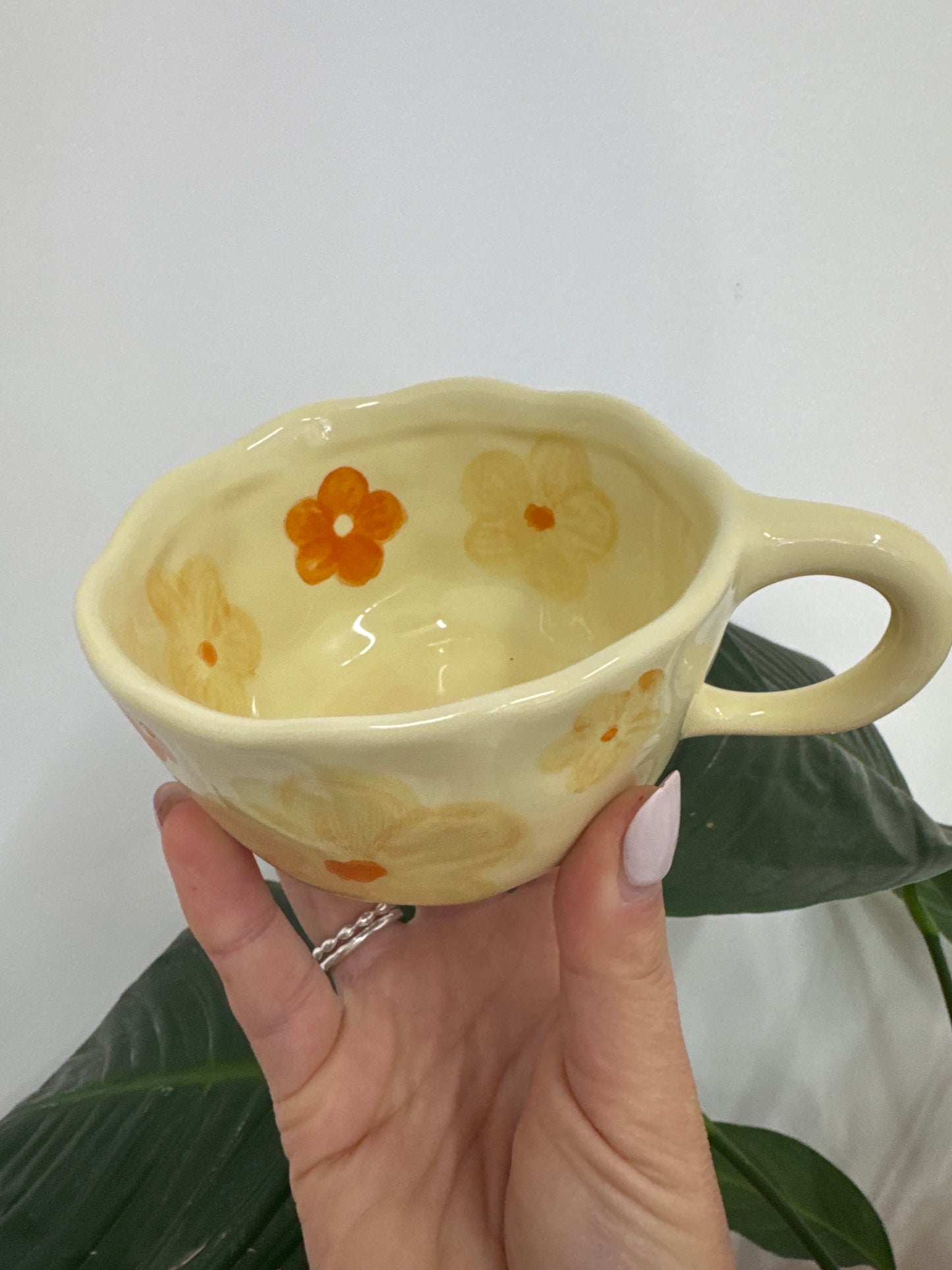 Orange Flower Mug