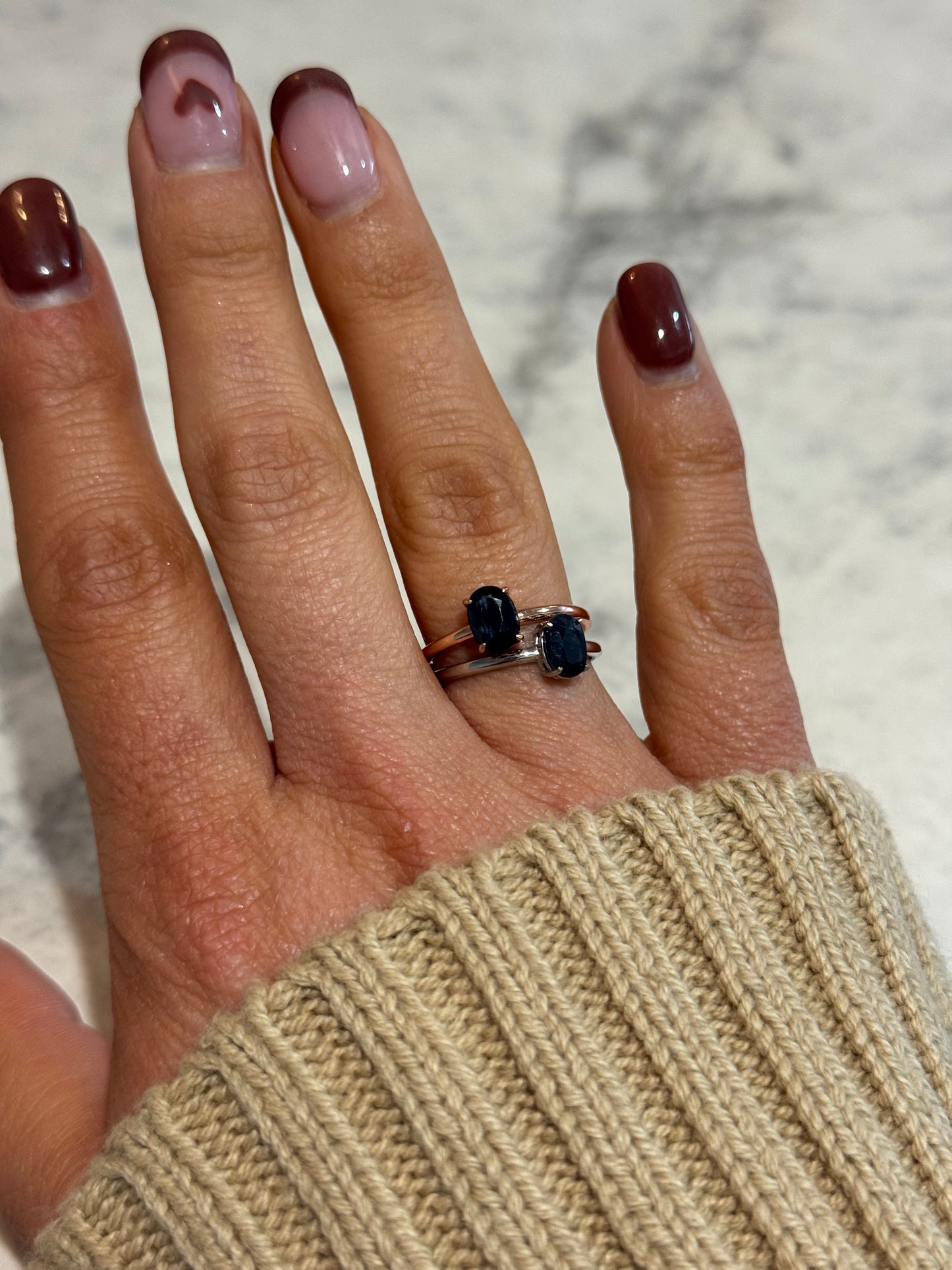 Adjustable Crystal Rings