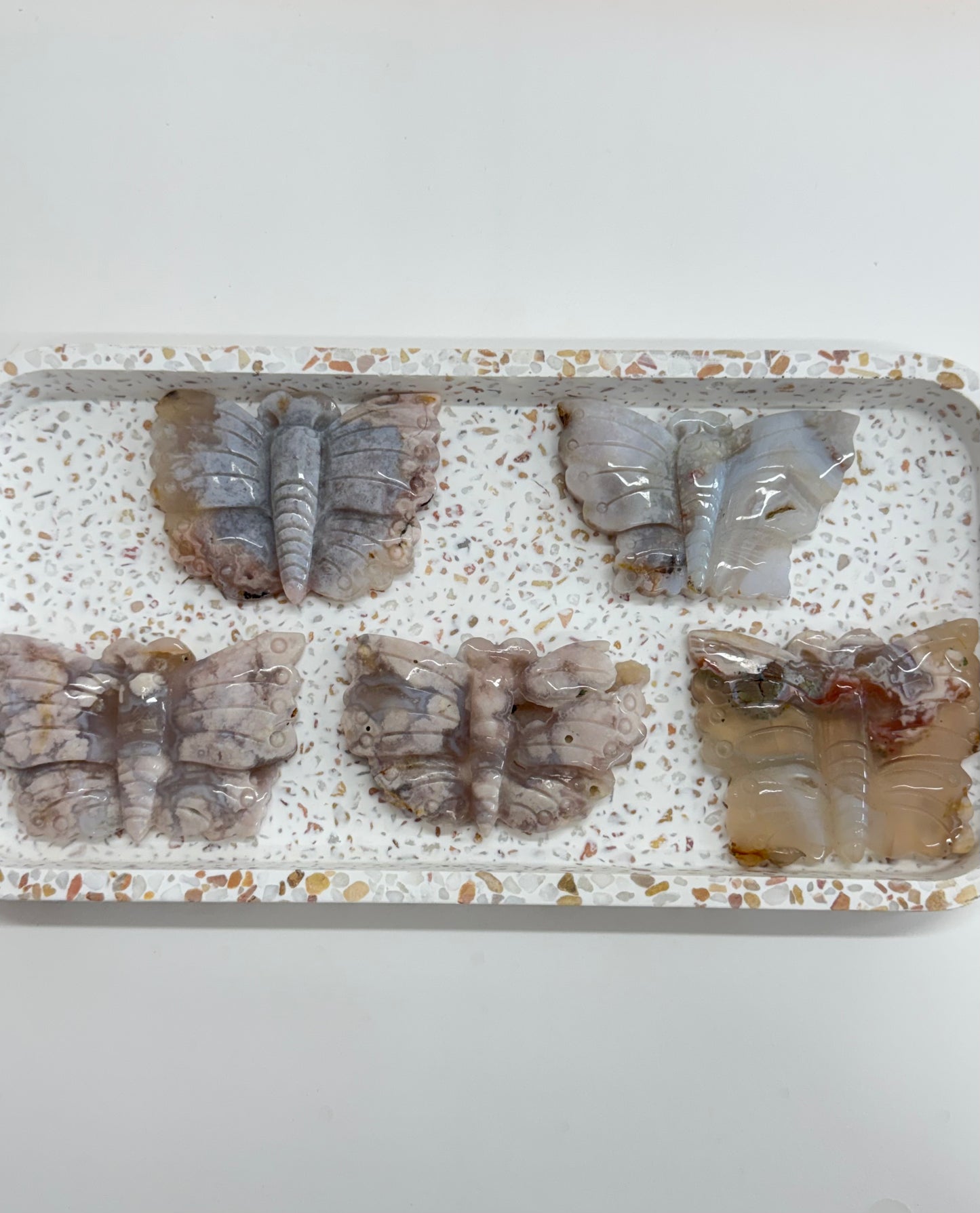 Flower Agate Butterflies