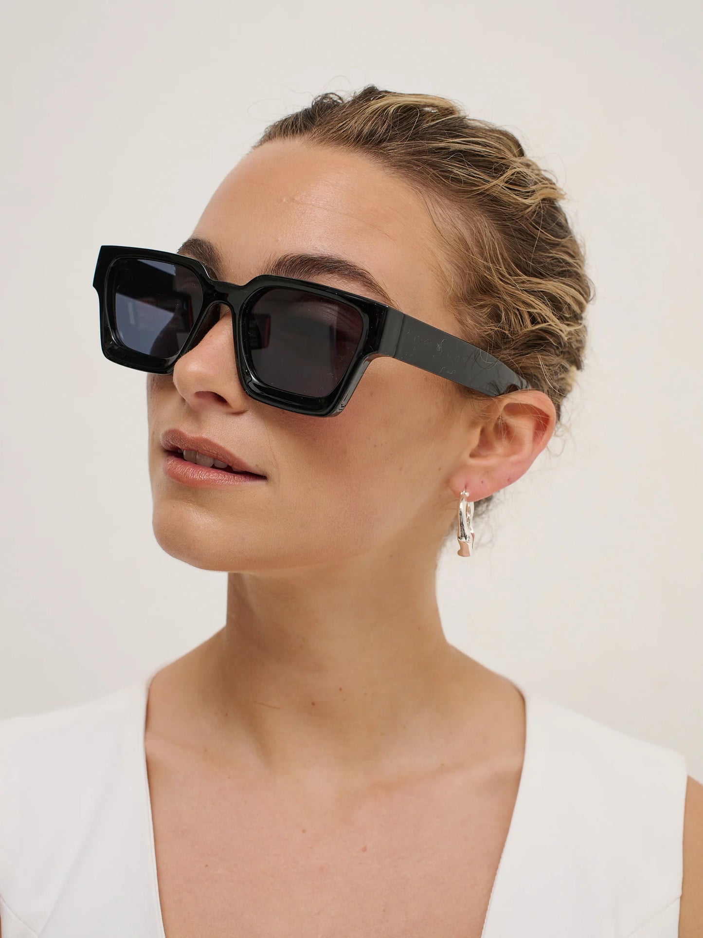 Jury Rectangular Sunglasses - Black