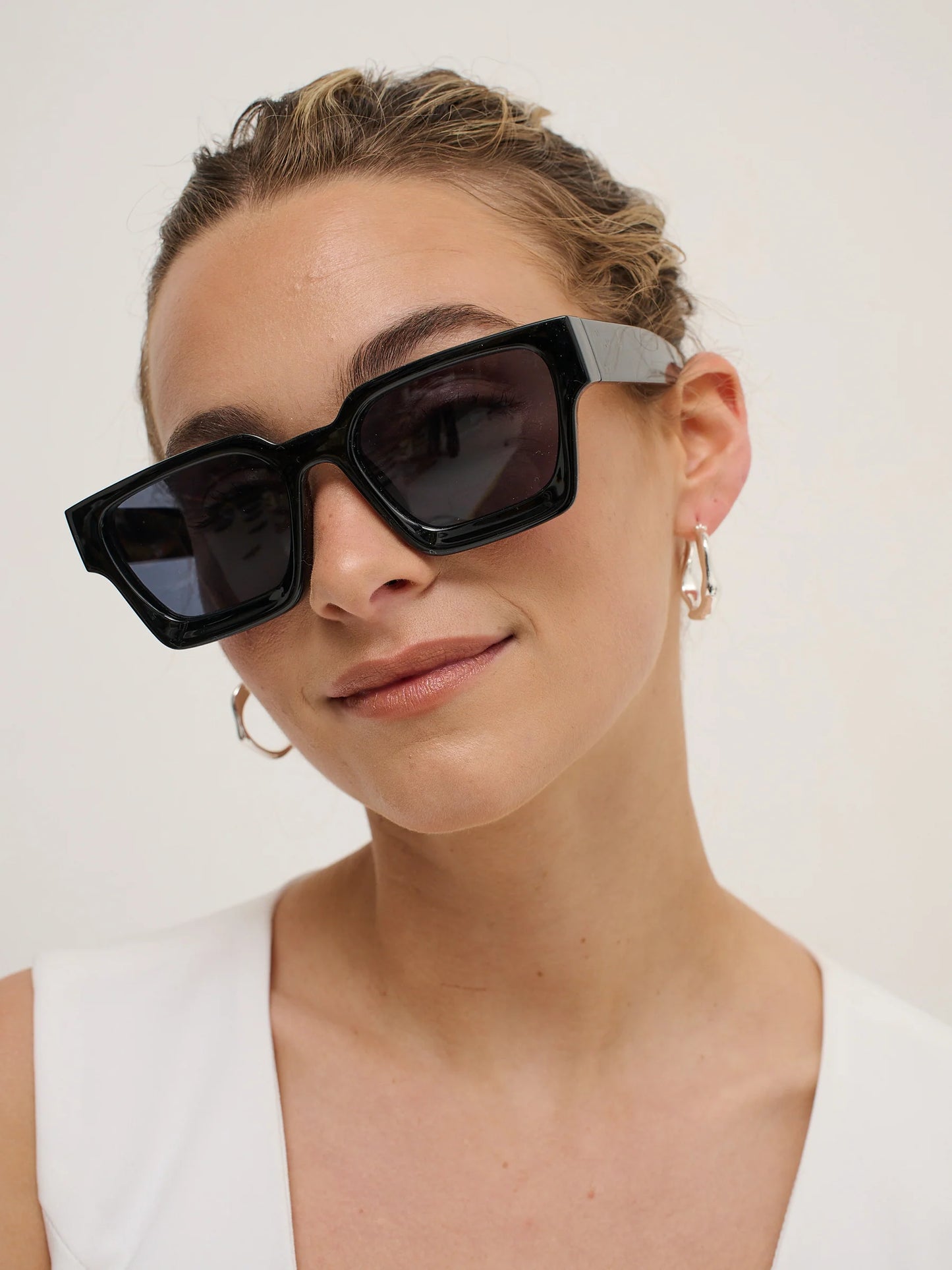 Jury Rectangular Sunglasses - Black