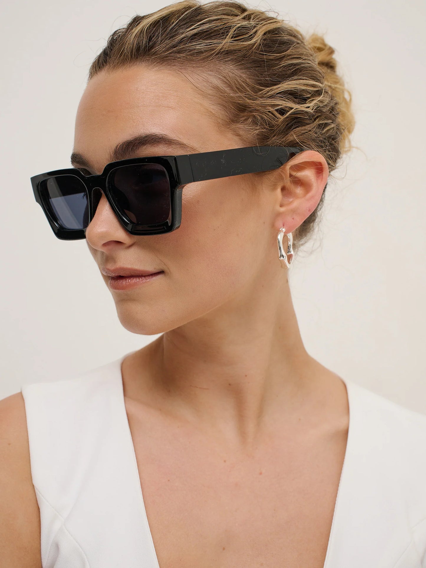 Jury Rectangular Sunglasses - Black