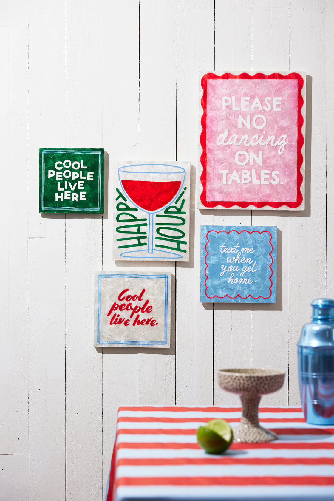 Fun house - cool people live here wall tile