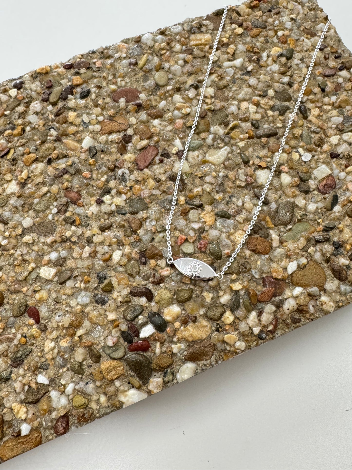 Evil Eye Sterling Silver plated Necklace