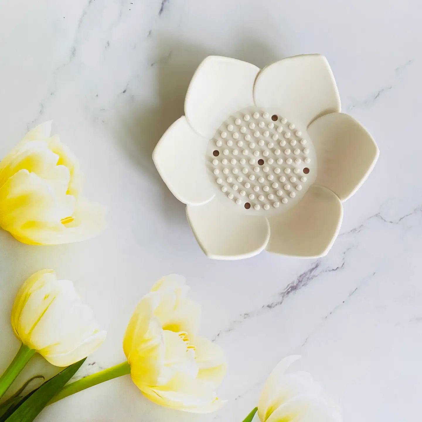 Premium Silicone Soap Dish with Water Drainage