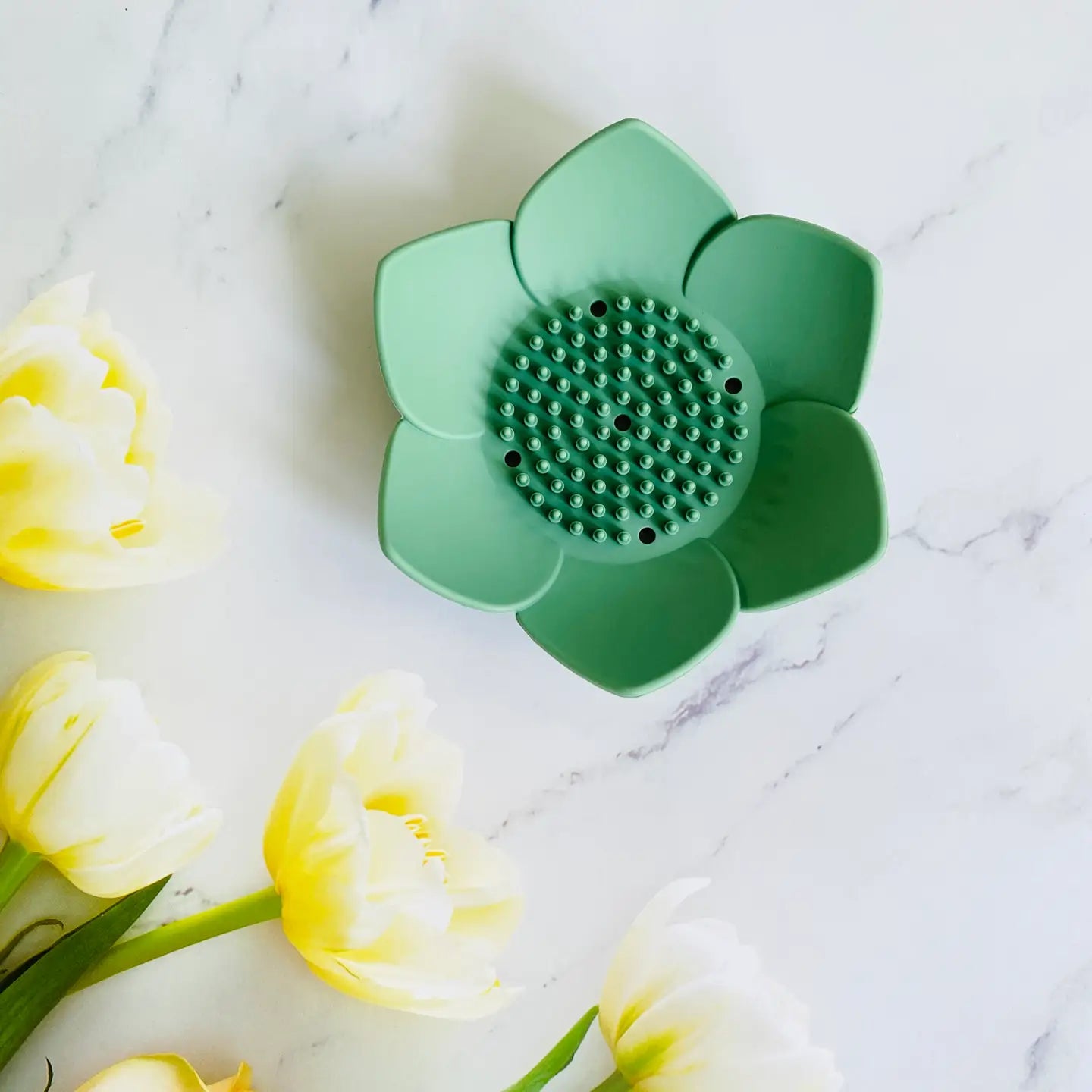 Premium Silicone Soap Dish with Water Drainage