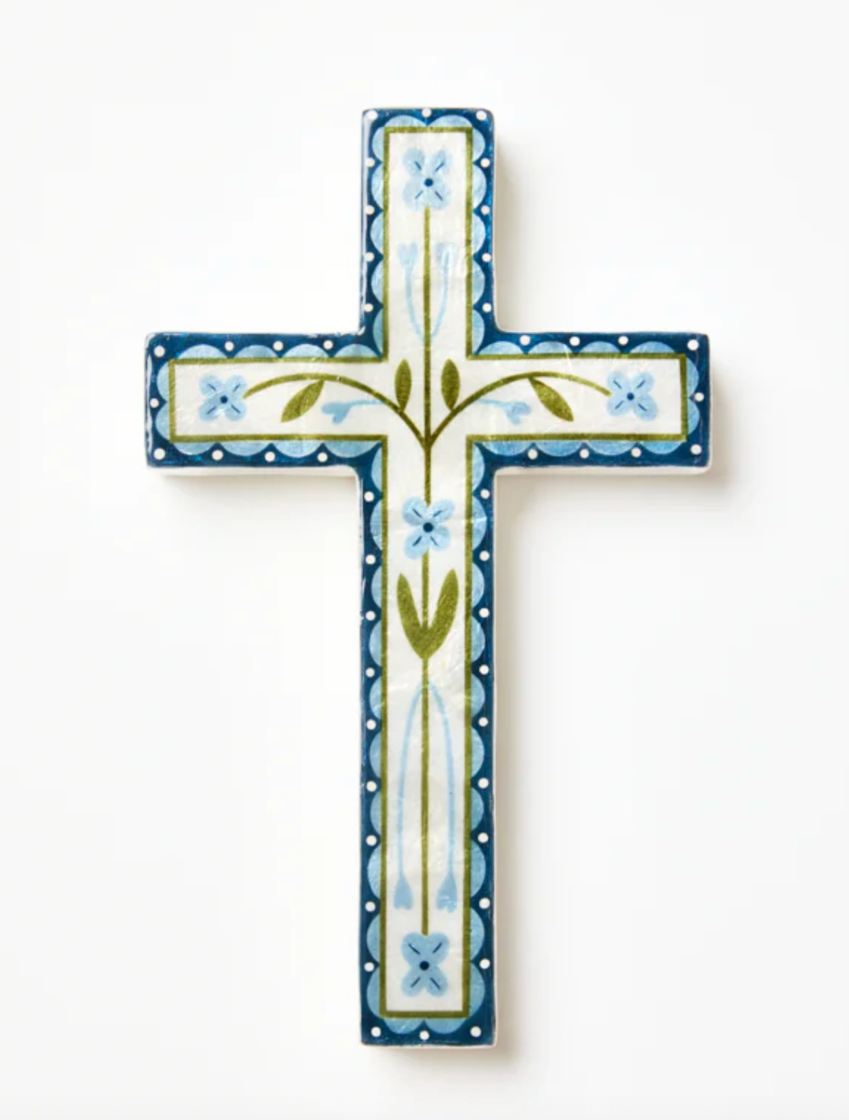 SAMIRA LARGE CROSS BLUE FLOWER