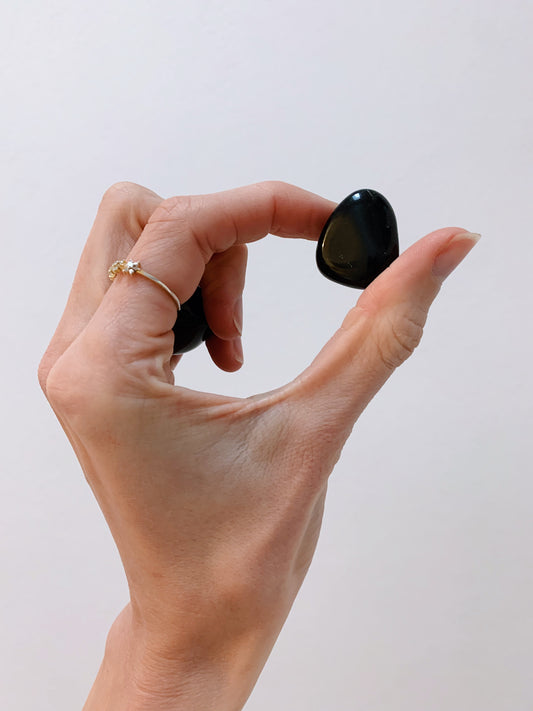 Black Obsidian Tumbled Stones