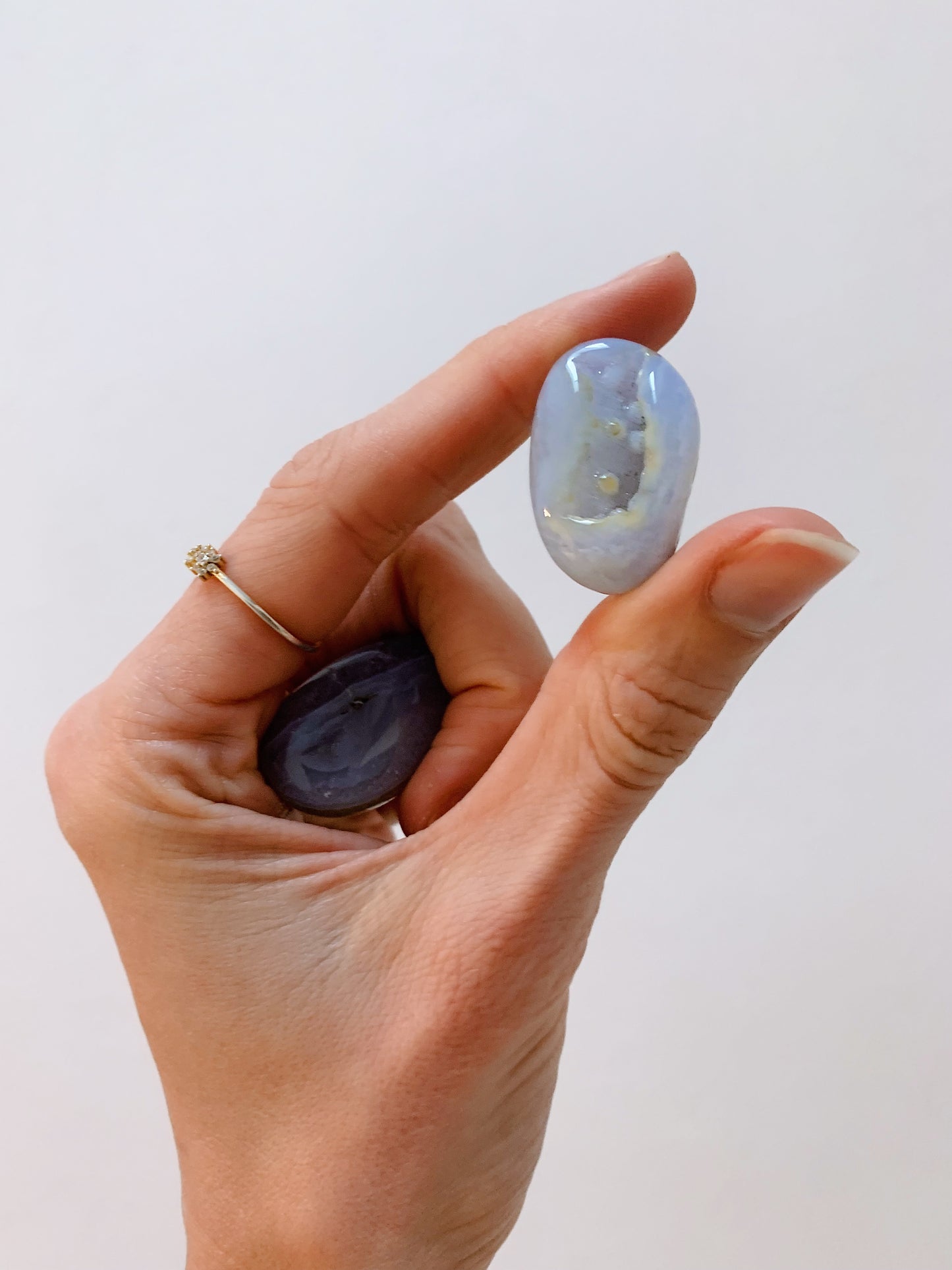Blue Lace Agate Tumbled Stones