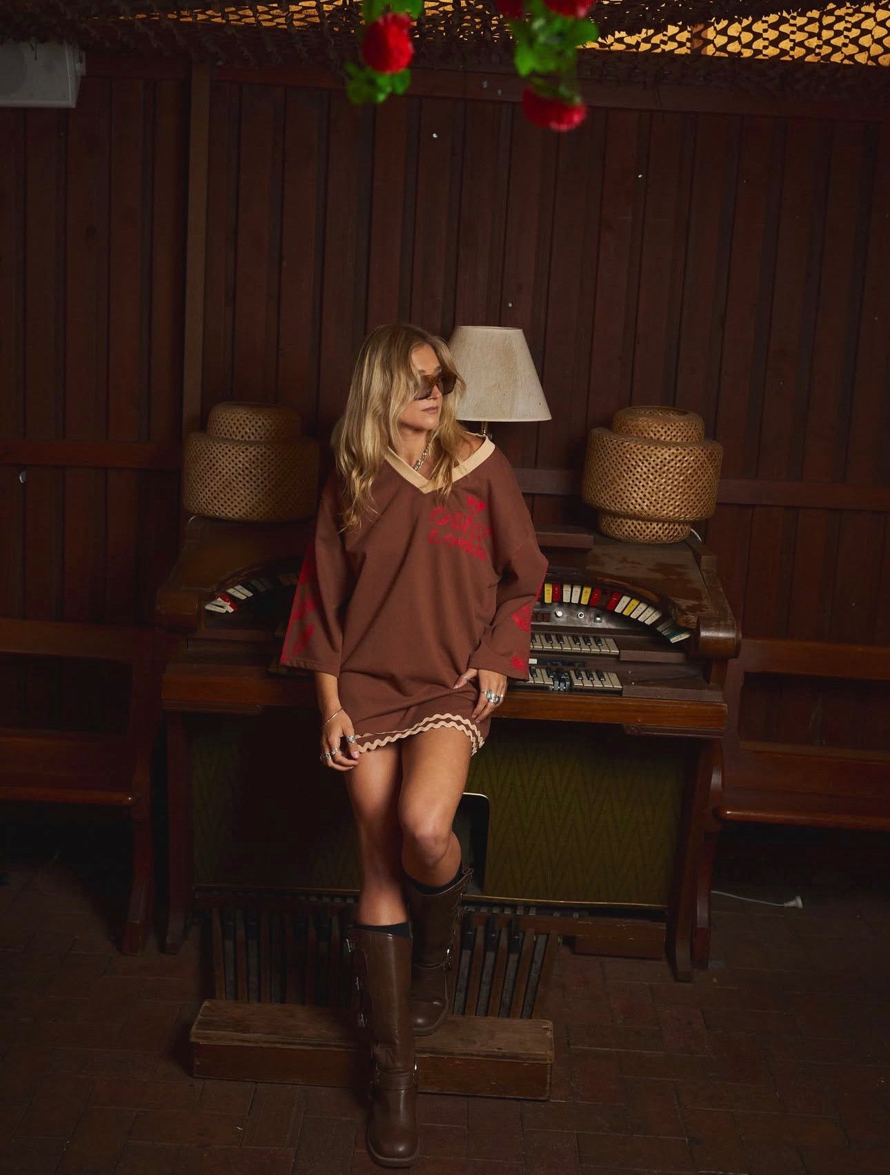 ‘The Roses’ Tee Dress - Sedona