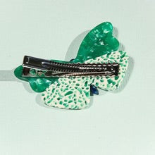 Green Terrazzo Butterfly Hair Clip