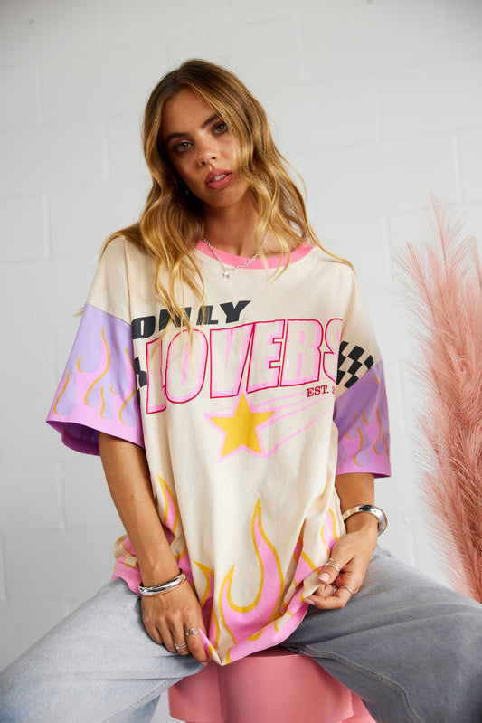 The Moto Tee - Cream