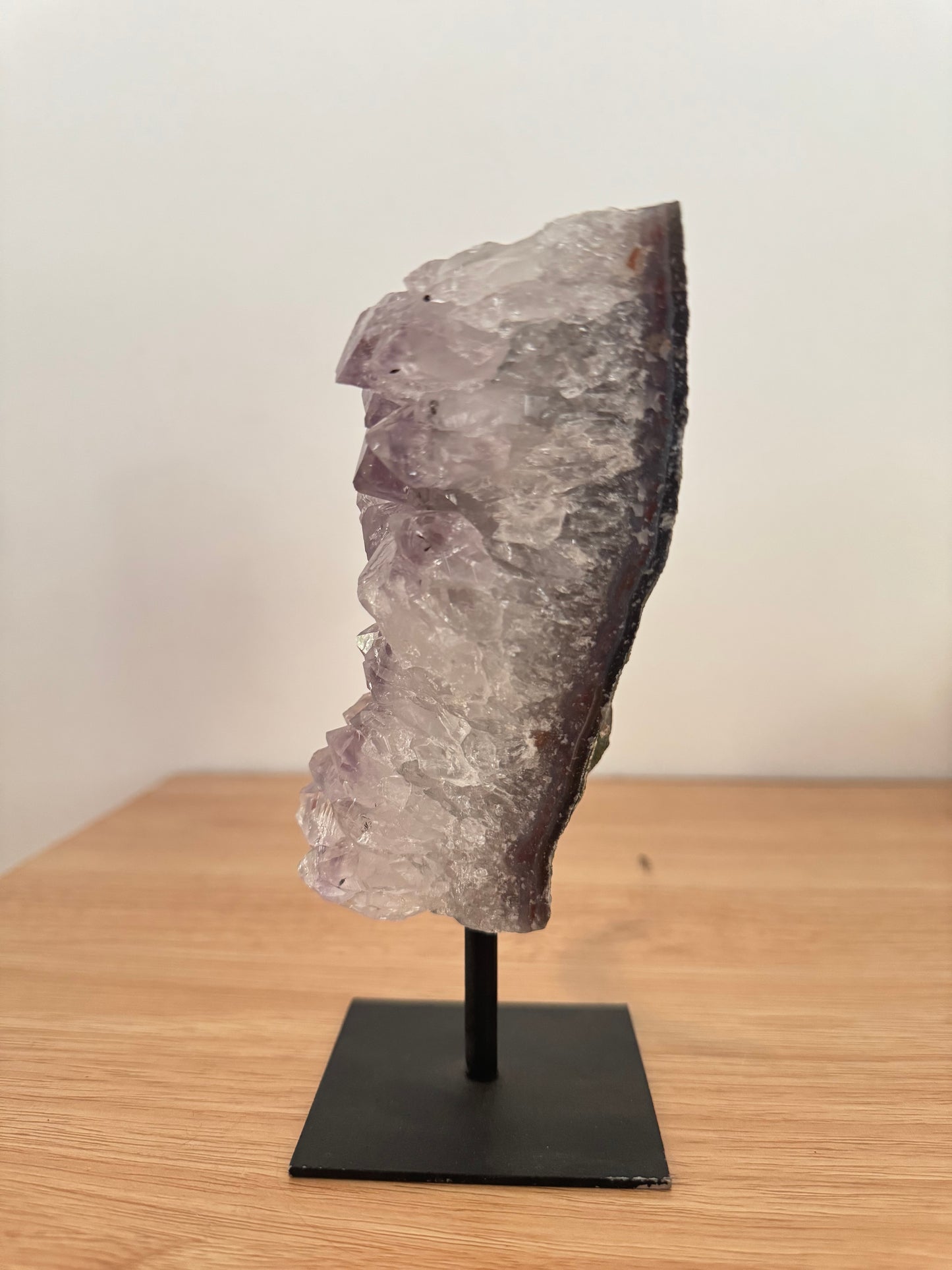 Amethyst cluster on stand