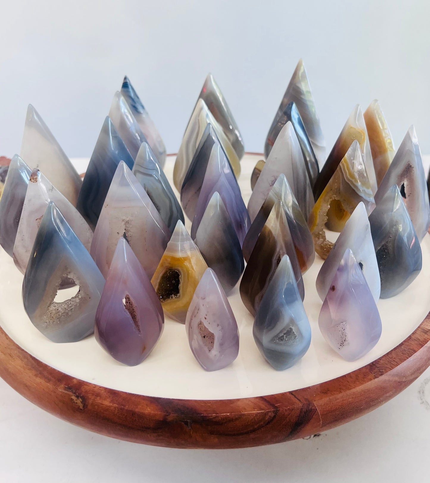 Druzy Agate Polished Teardrop