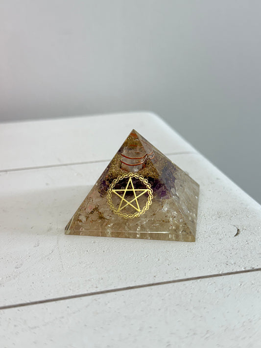 Orgonite Pyramids - Amethyst & Rose Quartz