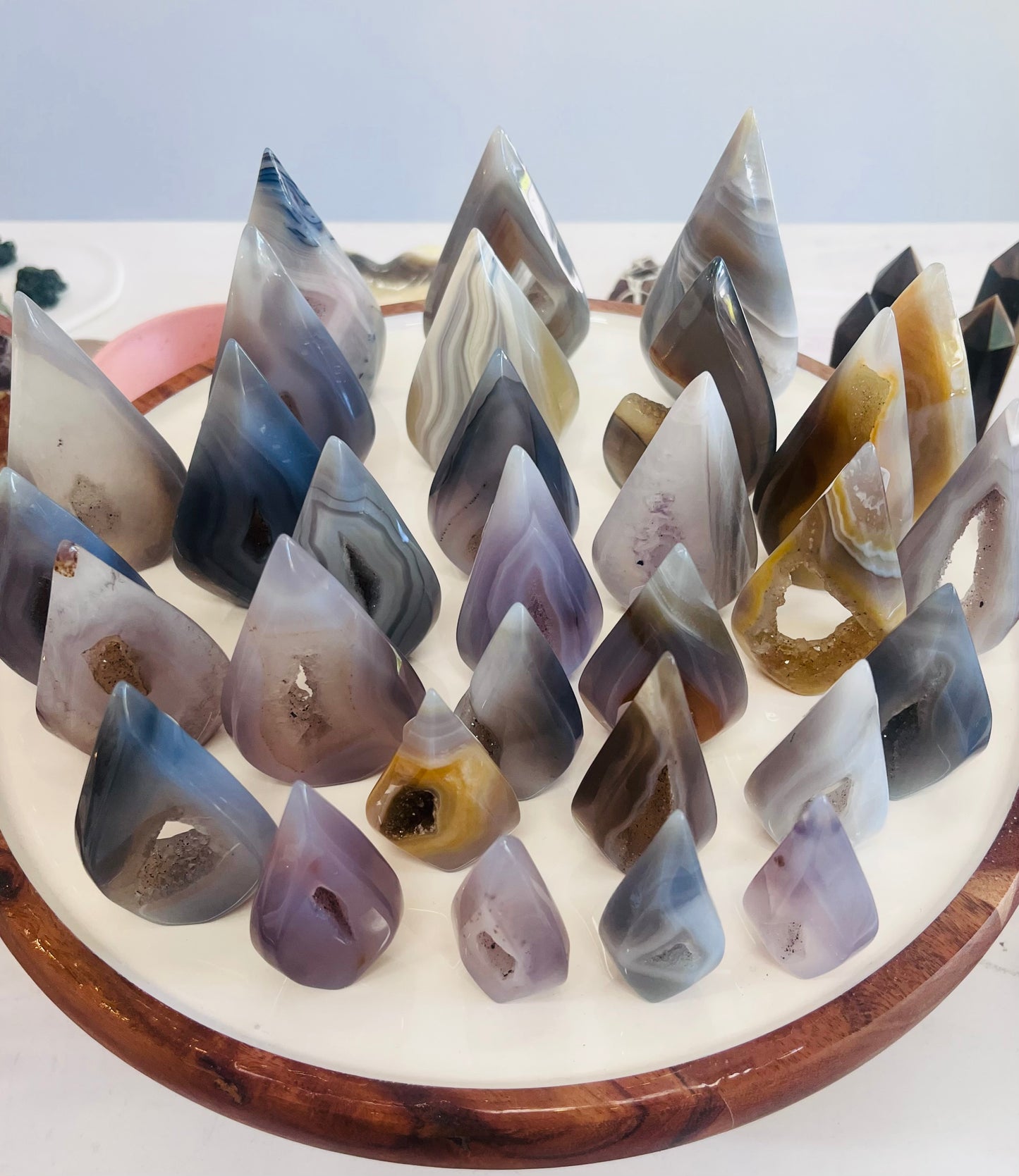 Druzy Agate Polished Teardrop