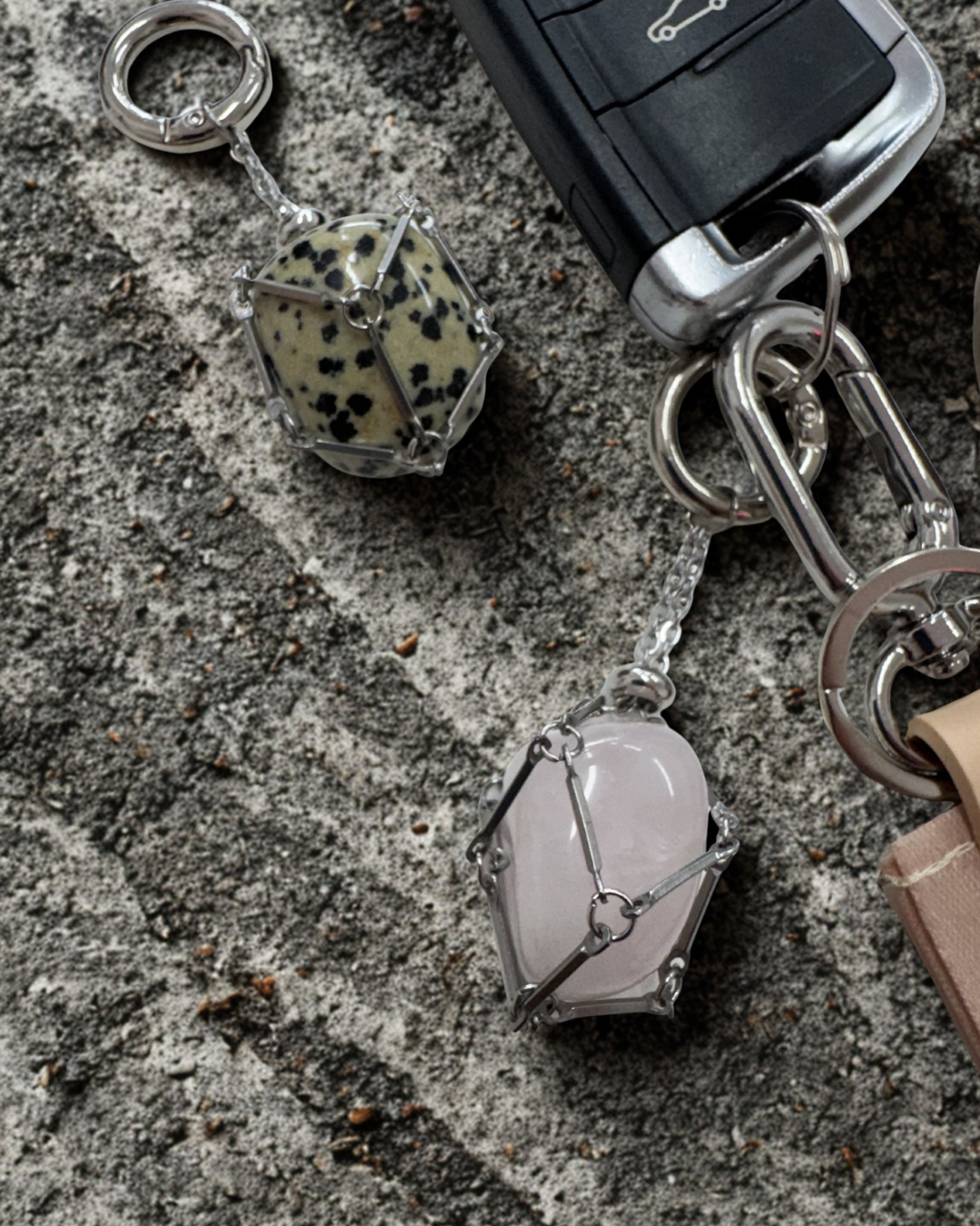 Crystal Keyring Cage