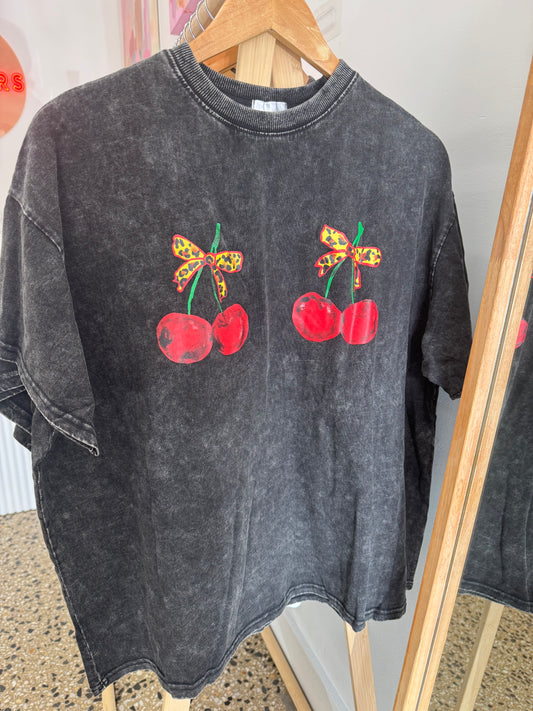 Leopard Cherry Tee