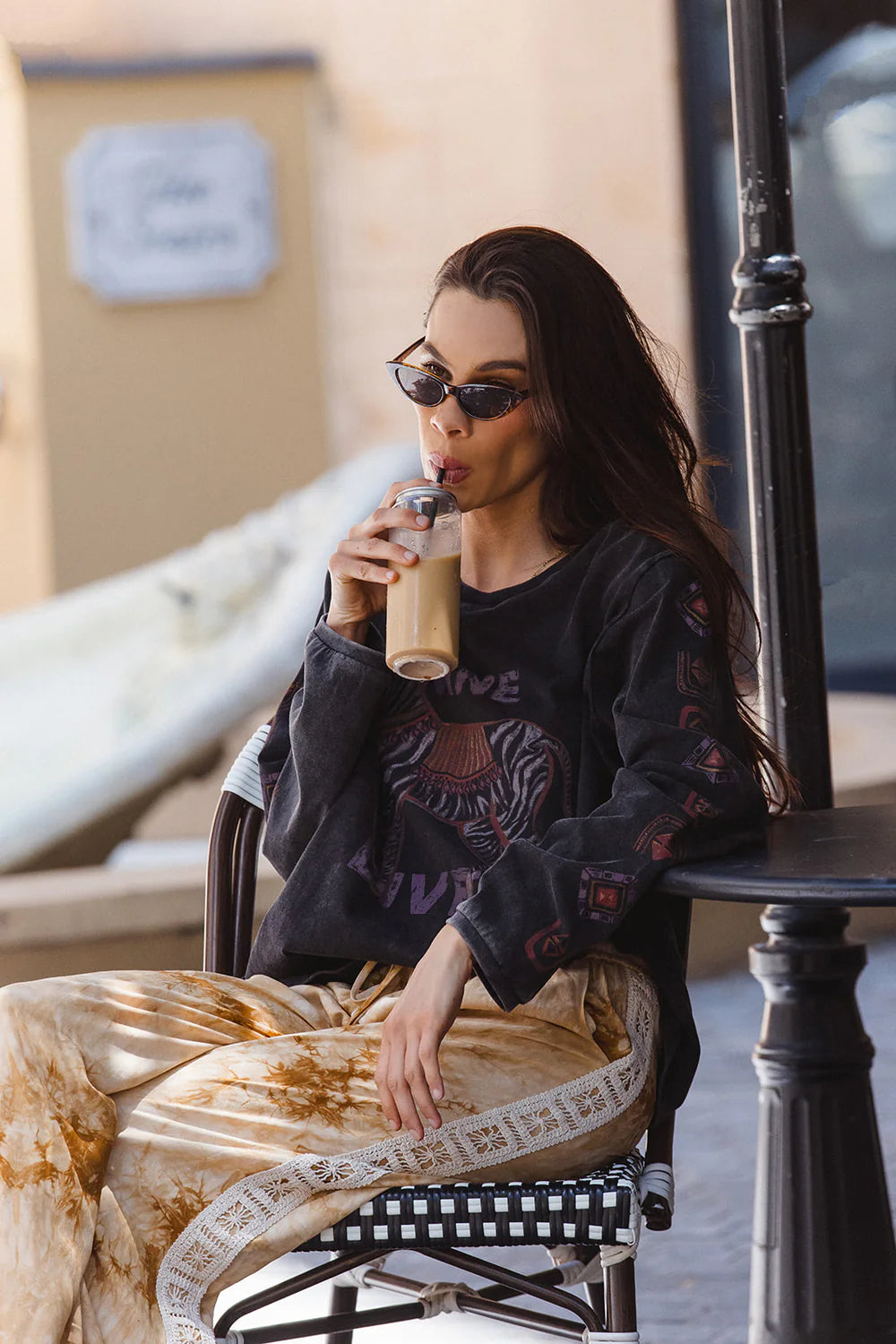 MIRAGE LONG SLEEVE TEE - NOIR