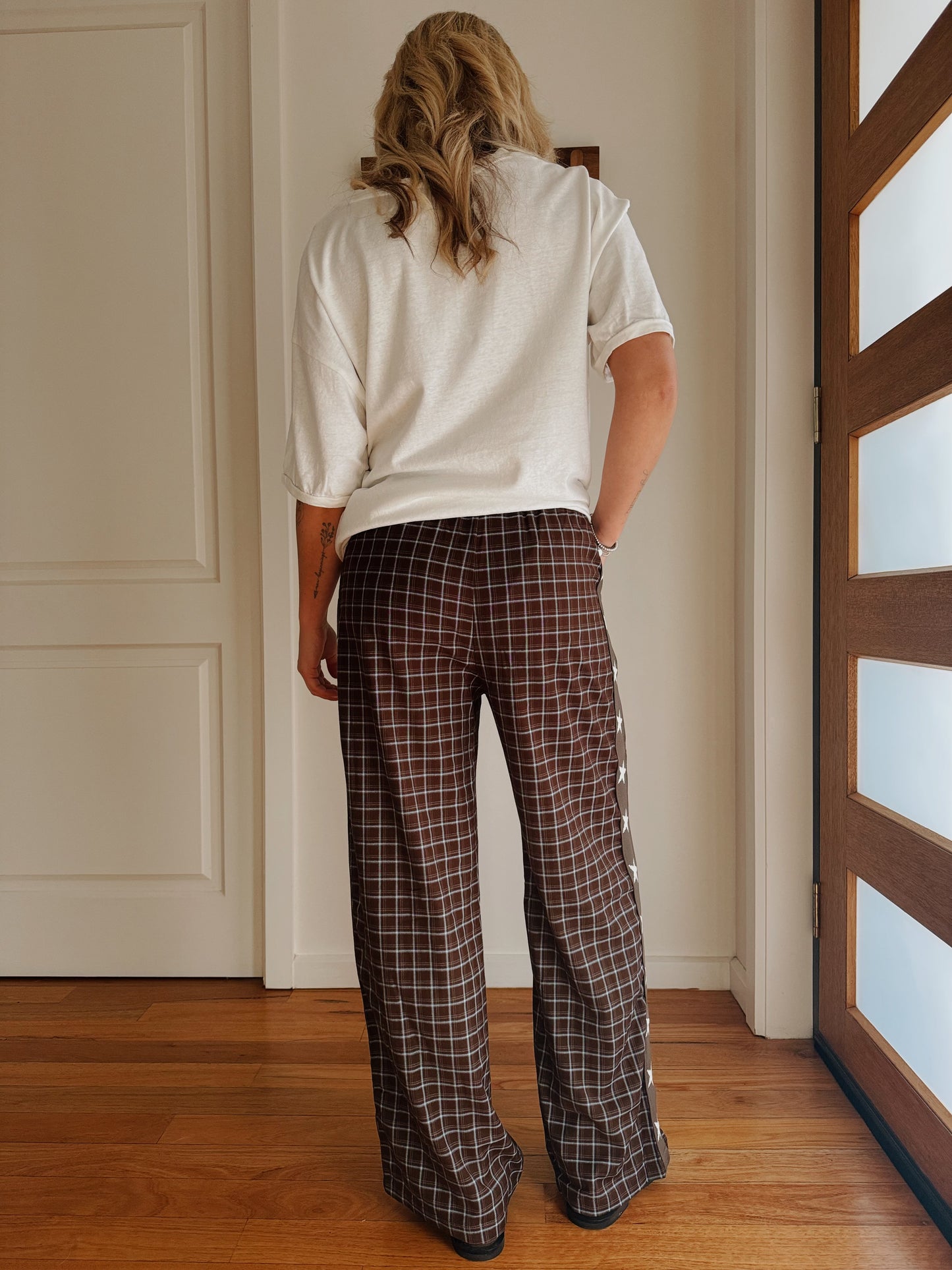 Star Gingham Racer Pant