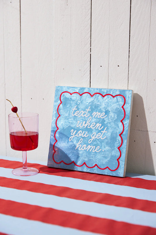 JONES & CO FUN HOUSE TEXT TILE