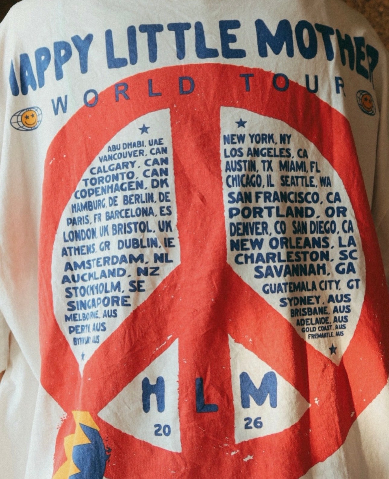 World Tour Tee - Happy Little Mother