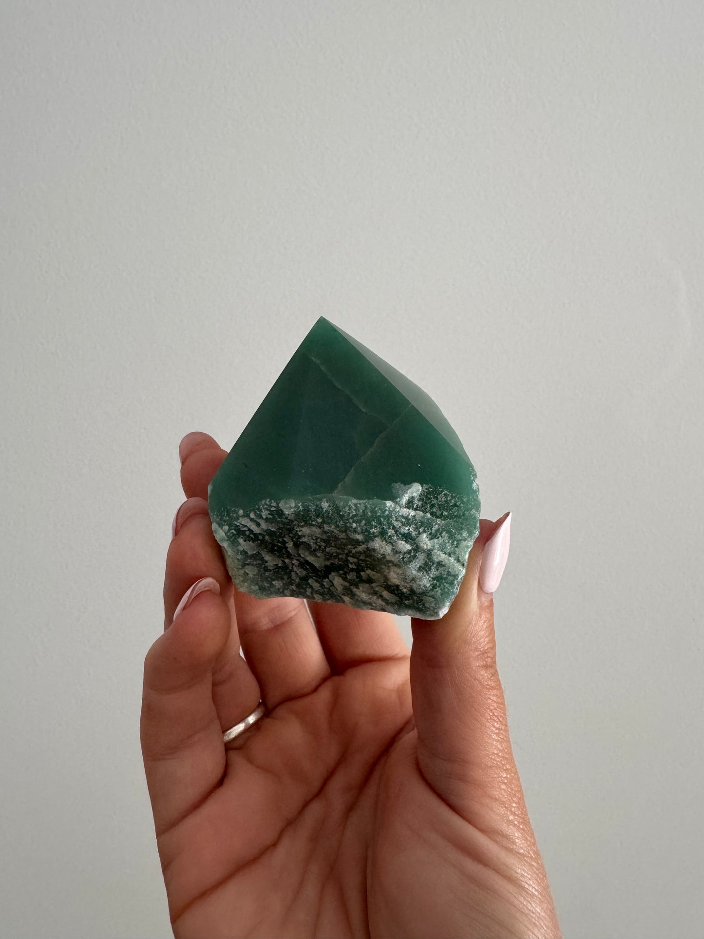 Green Aventurine Semi-Polished Tower (chubby base)