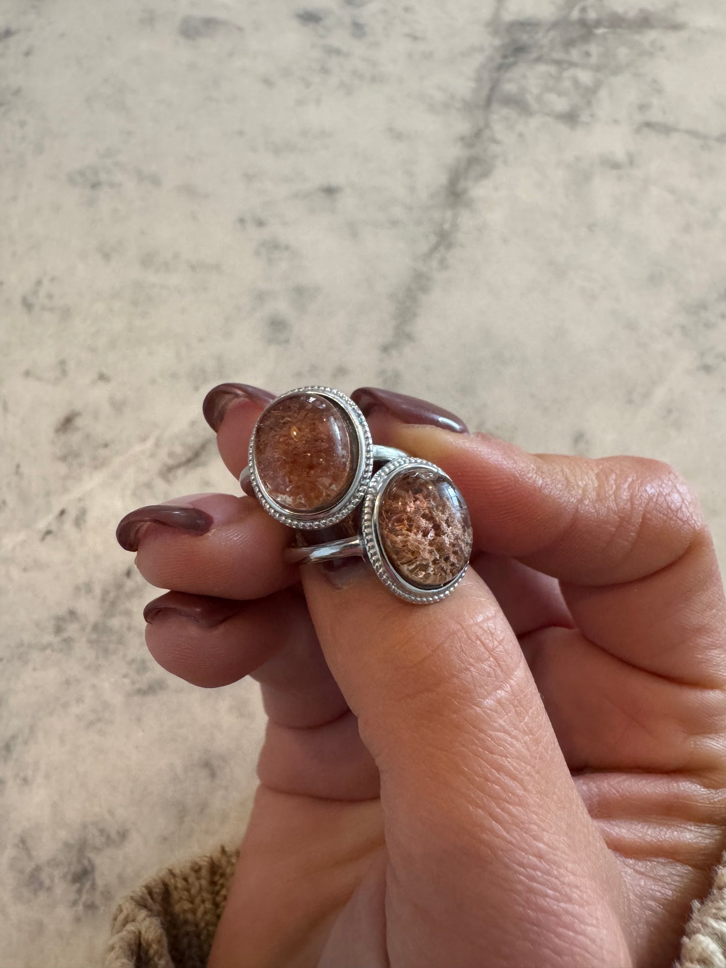 Adjustable Crystal Rings