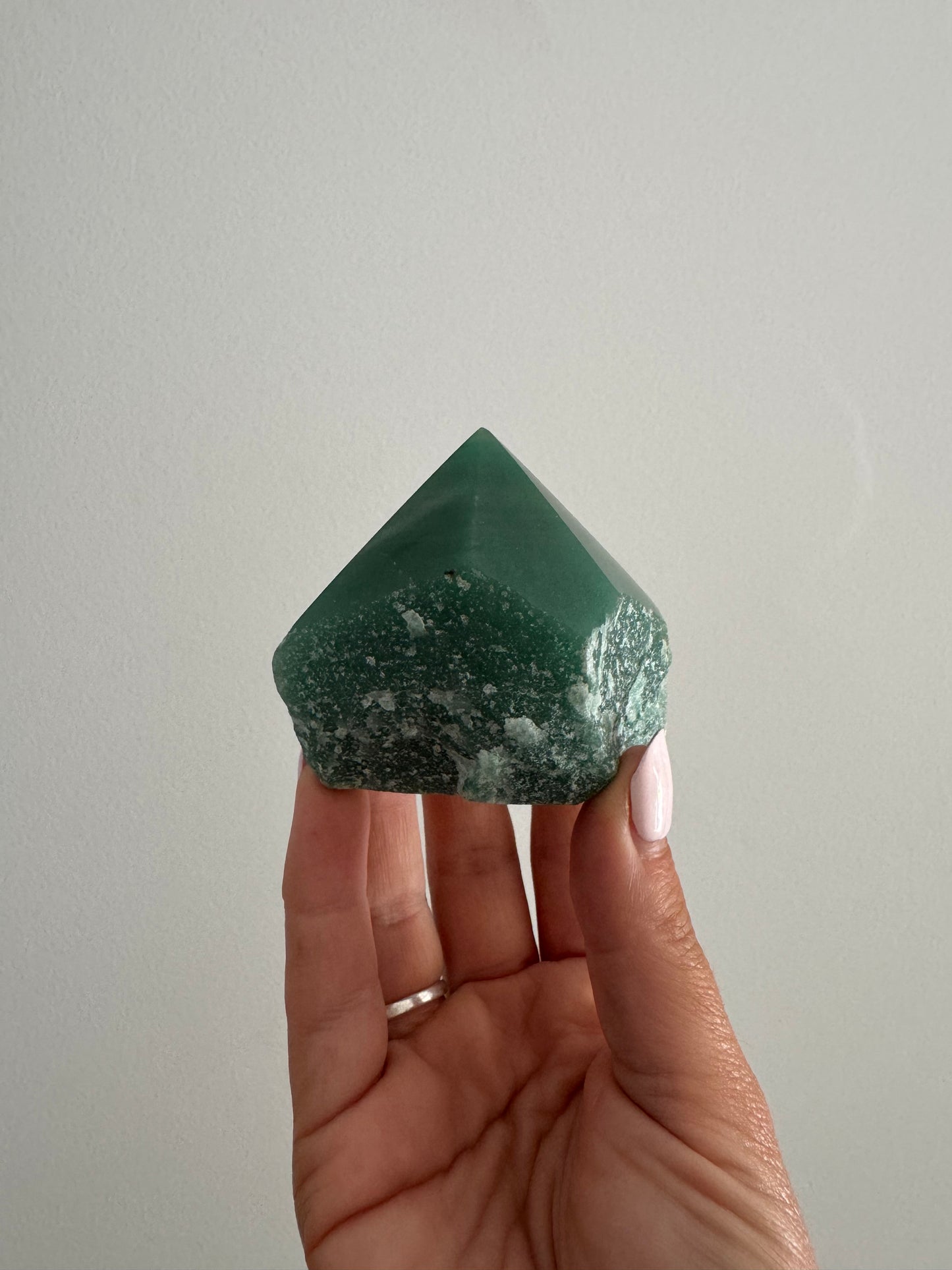 Green Aventurine Semi-Polished Tower (chubby base)