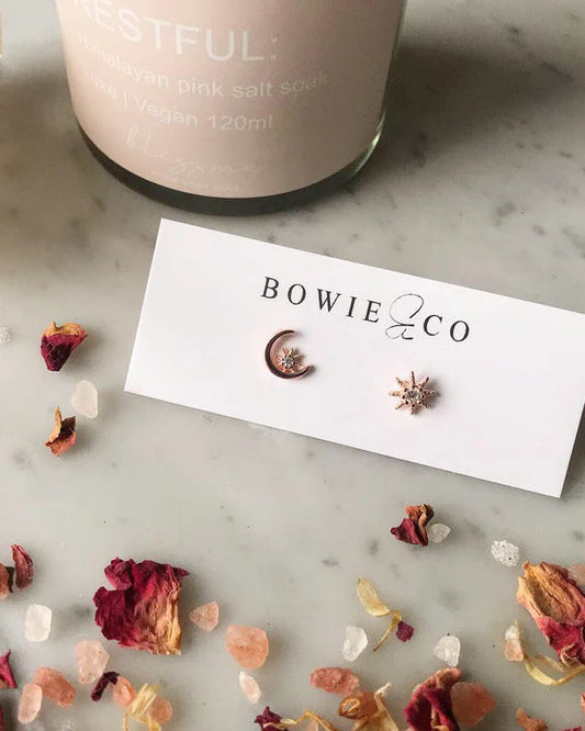 Soleil Rosa Sun & Moon earrings