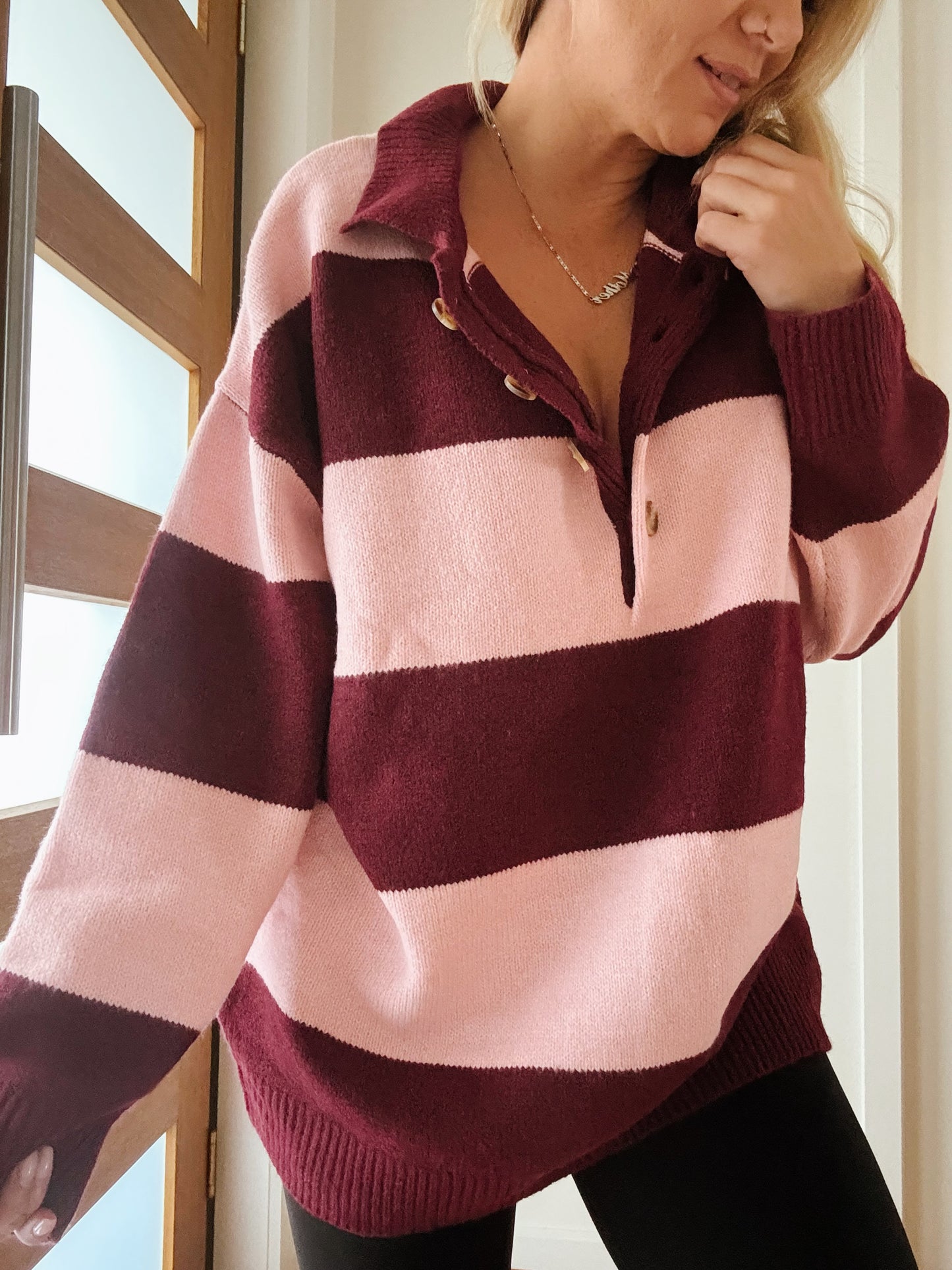 Berry Stripe Knit