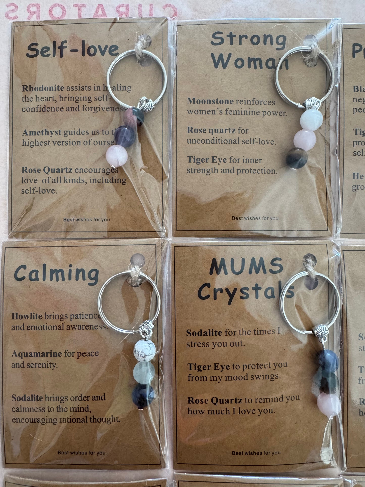 Crystal Bead Keyrings