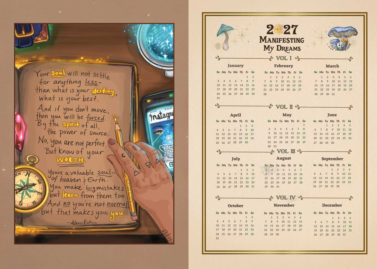2027 Manifest your dreams planner