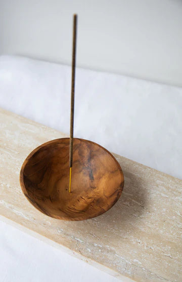 ZEN BOWL - TEAK WOOD INCENSE HOLDER