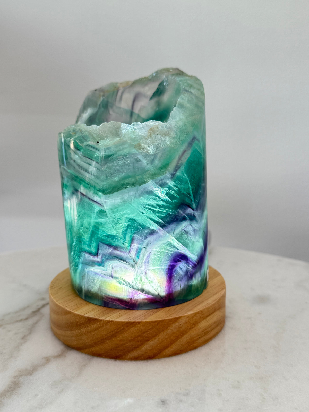 Rainbow Fluorite Lamp