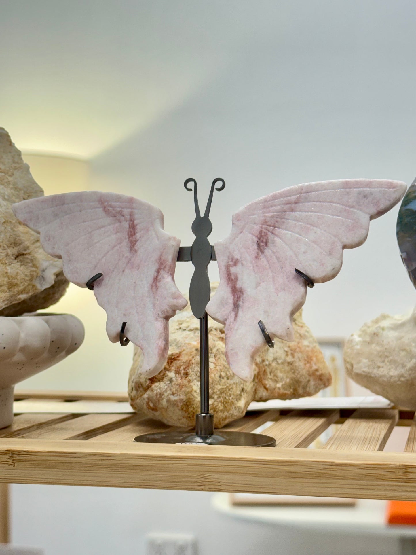 Pink Calcite Butterfly