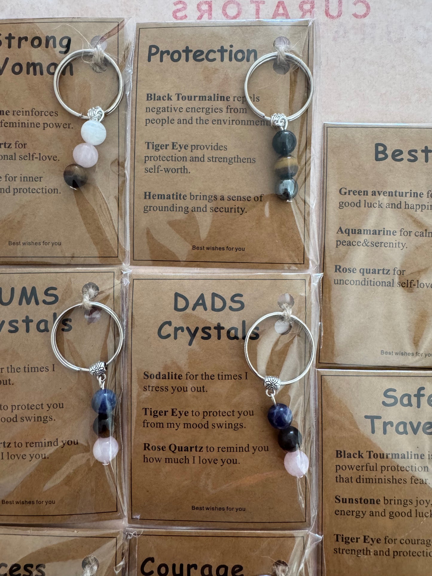 Crystal Bead Keyrings